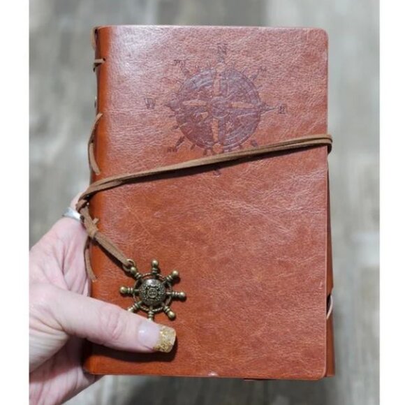 Brown Nautical Traveler PU Leather Diary Notebook - Picture 6 of 7